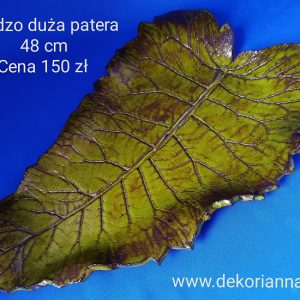 Duży LIŚĆ RABARBARU patera