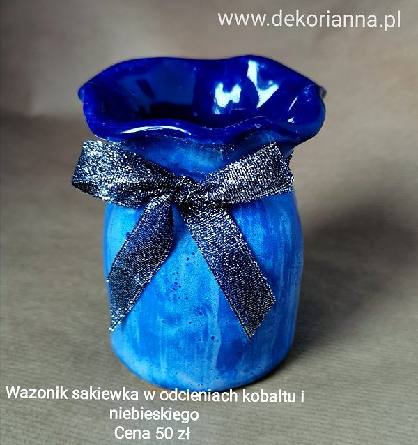 Flakonik SAKIEWKA kobaltowy