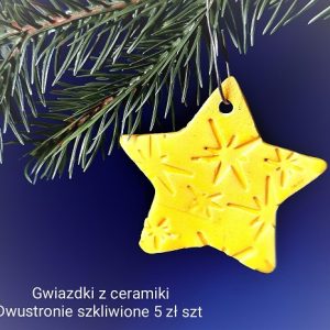 Gwiazdki ceramiczne choinkowe
