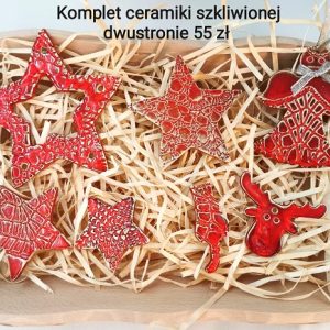 Komplet zawieszek choinkowych czerwony