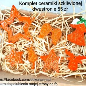 Komplet zawieszek choinkowych pomarańczowy