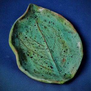 Listek podstawka turkusowo-zielony 15cm