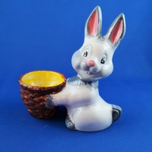 Zając ceramiczny duży z koszem